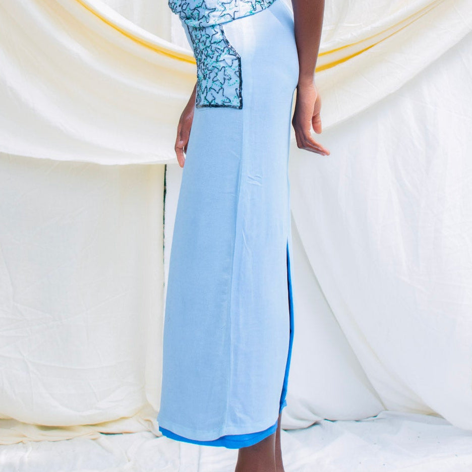 Beaded Pocket Detail Skirt