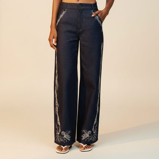 Beaded Cocoa Jeans