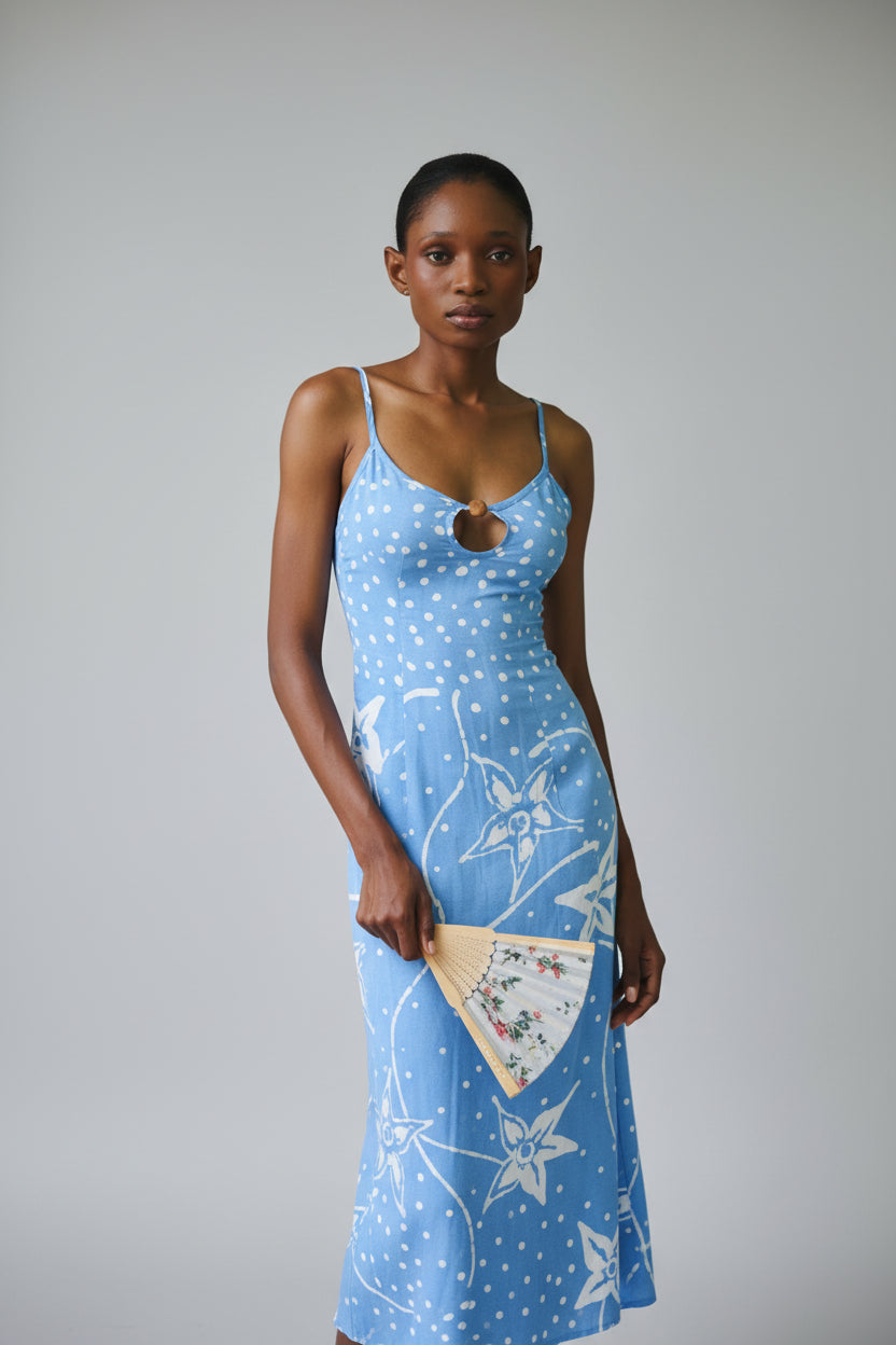 Key Hole Print Dress