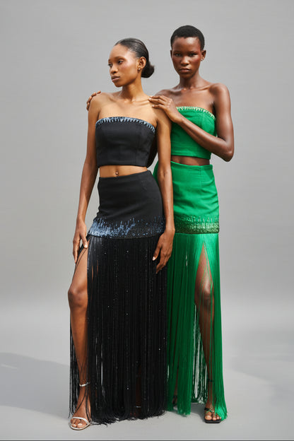 Aso Oke Beaded Top