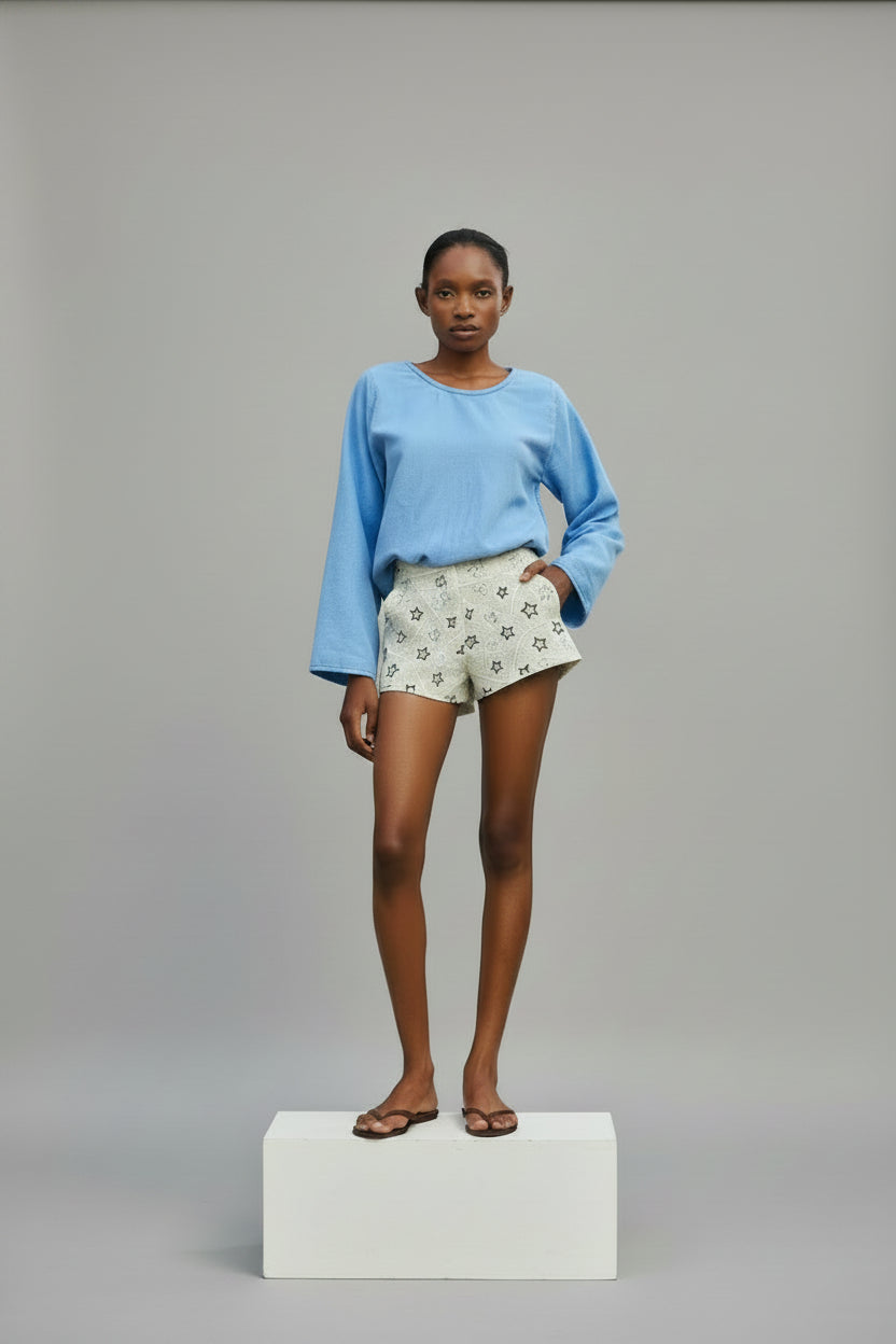 Embroided Mini Shorts