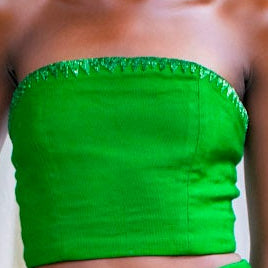 Aso Oke Beaded Top