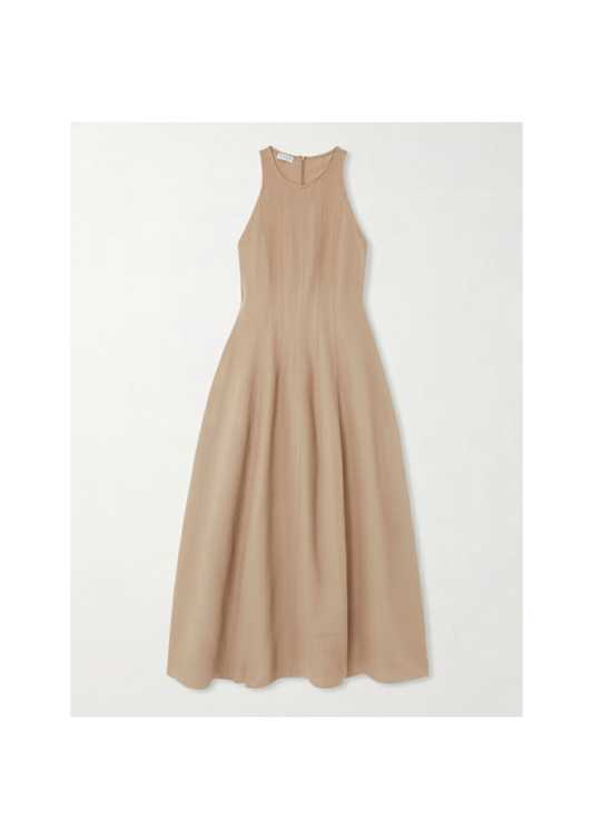 Oatmeal Linen Twill Dress