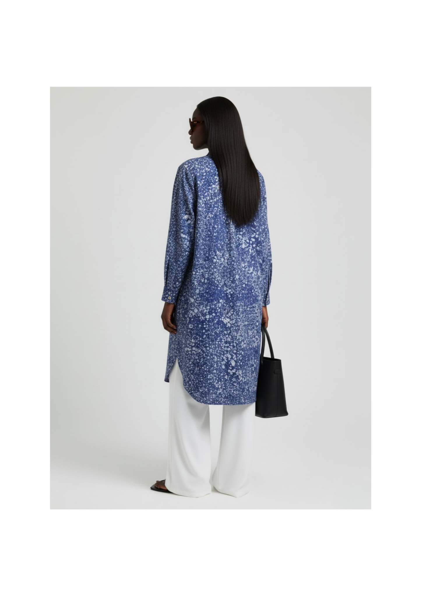 Blue Speckle Shirt Dress