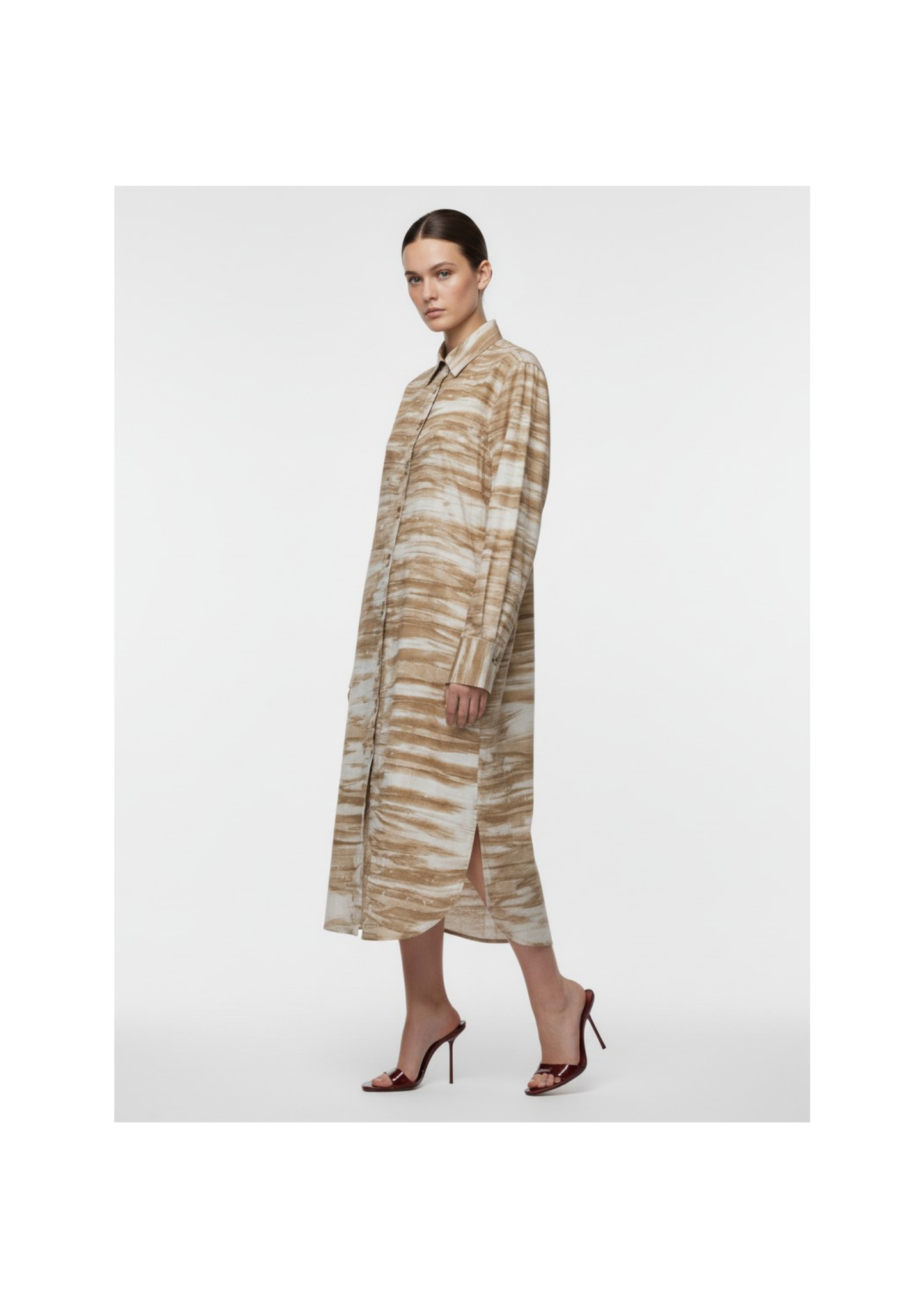 Sandstone Marble Shirt Dress