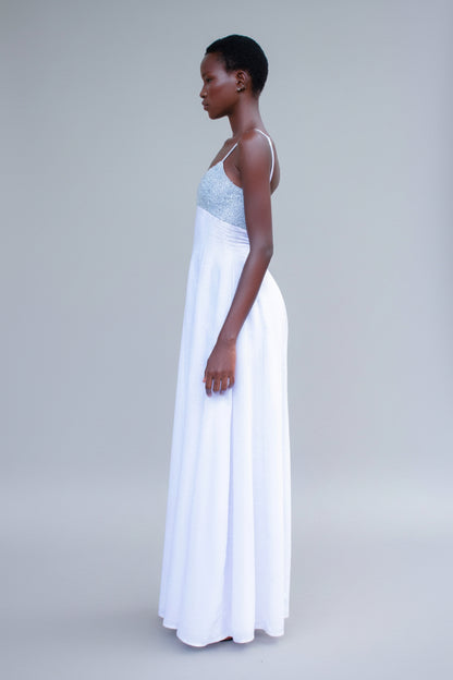 Beaded Linen Dress