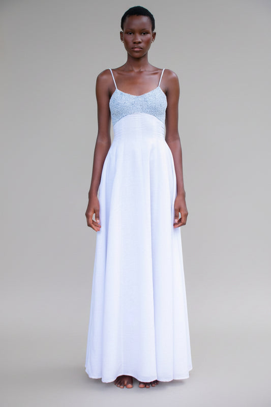 Beaded Linen Dress