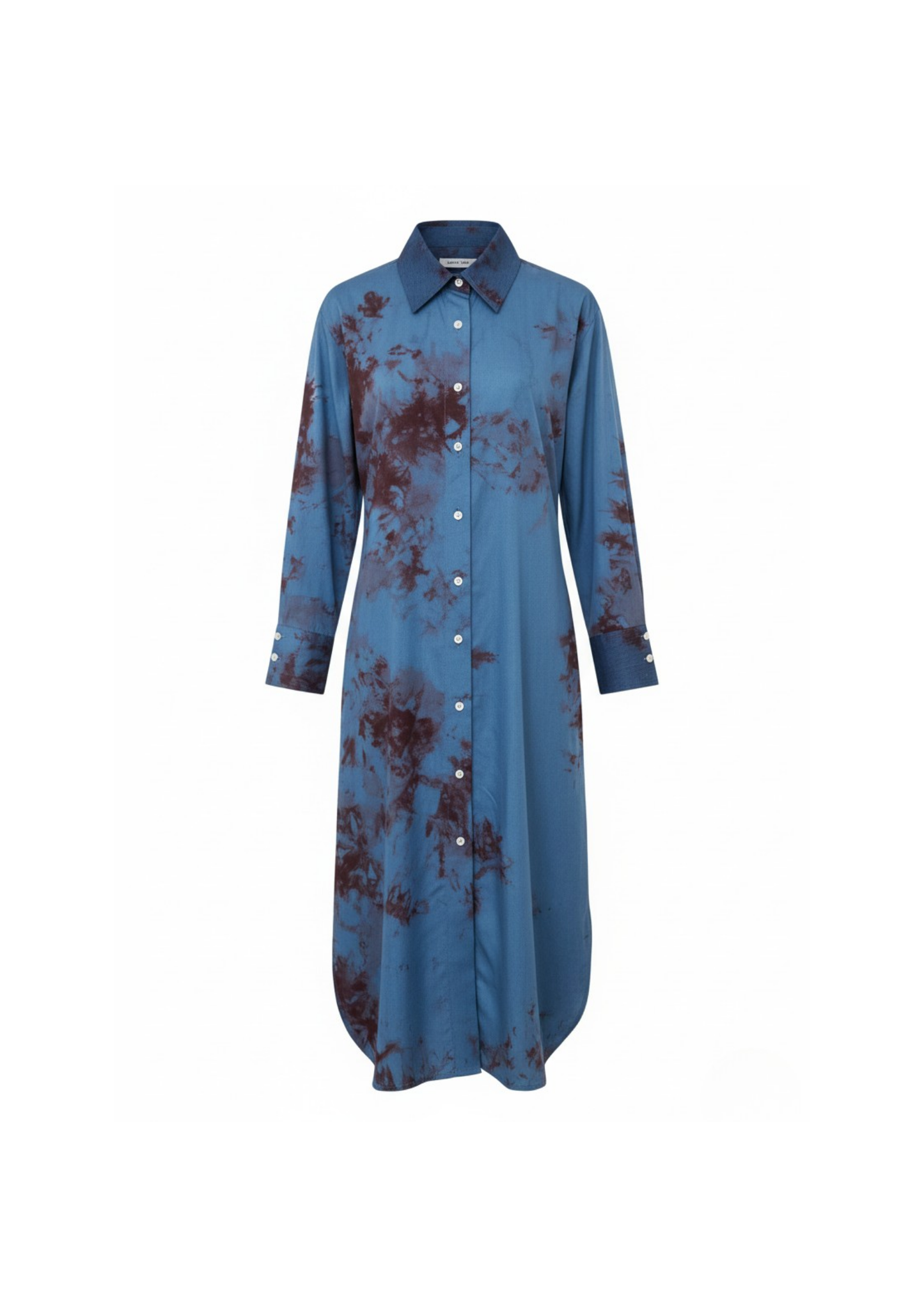 Indigo Maroon Shirt Dress