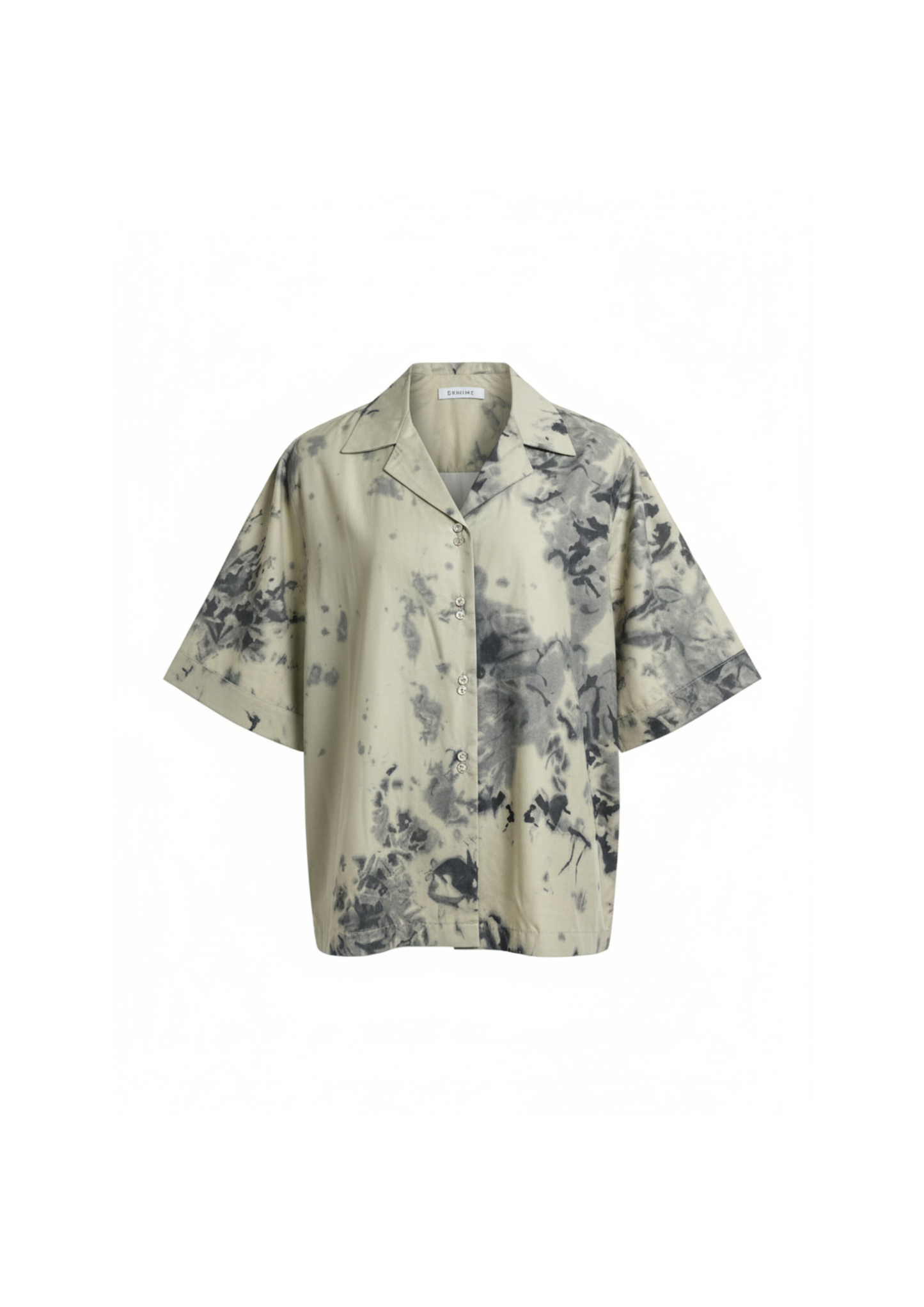 Olive Ink Dye Print Shirt