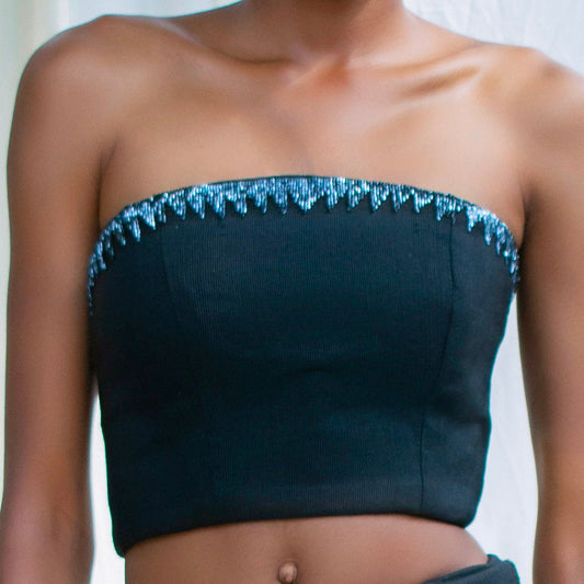 Aso Oke Beaded Top