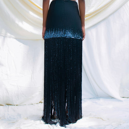 Hand Woven Fringe Detail Skirt