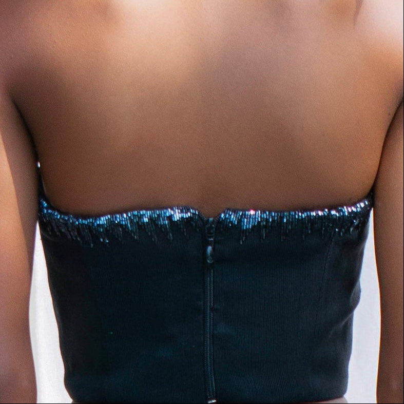 Aso Oke Beaded Top