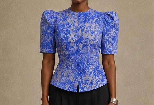 Blue Adire Top